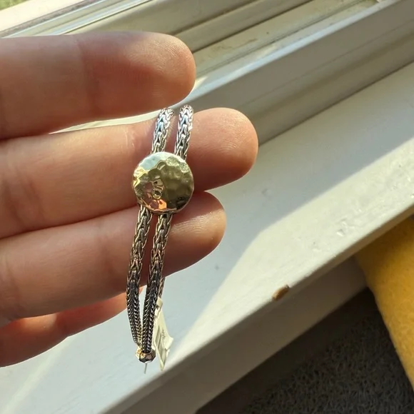 John Hardy Silver Bracelet with Gold - Picture 3 of 9